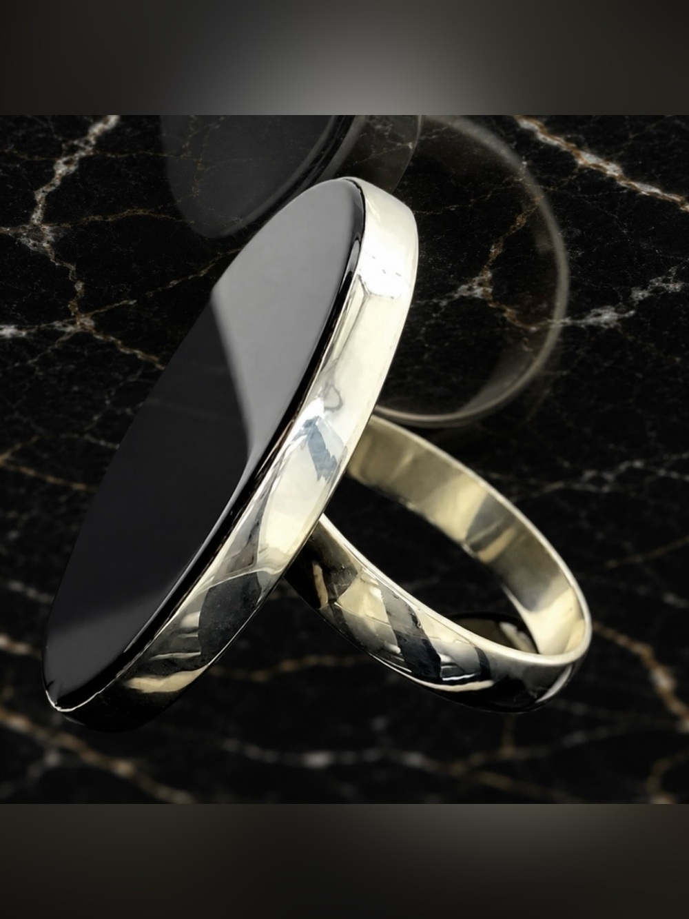 8 8.5 9 Handmade Ring Black Onyx Gem Solid 925 Sterling Silver Gemstone Fine Art